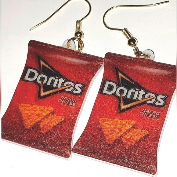 Fun dangling acrylic 5D pendant earrings - Picture 7 of 7